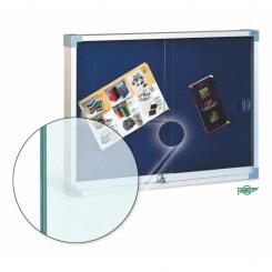 Faibo Vitrinas para anuncios, estructura de aluminio, tapizadas en textil, puerta de cristal de seguridad. Burdeos., 80 x 100