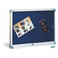 Faibo Vitrinas para anuncios, estructura de aluminio, tapizadas textil, con puertas de cristal. Burdeos., 80 x 100