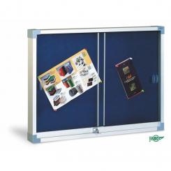 Faibo Vitrinas para anuncios, estructura de aluminio, tapizadas textil, con puertas de metacrilato. Burdeos., 80 x 100