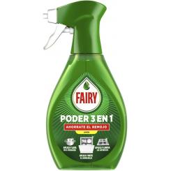 Fairy Poder Sin Remojo Limón Spray, Vajilla y Cocina, Antigrasa, 500ml