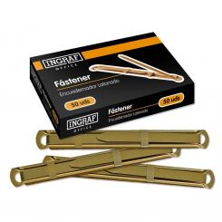 Fastener Ingraf Metal Dorado (Caja De 50)