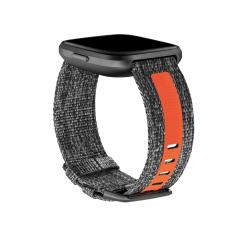 Fitbit FB171WBGYTAS smart wearable accessory Grupo de rock Carbón vegetal, Naranja Aluminio, Sintético