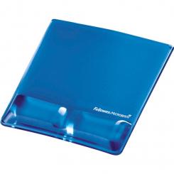 FELLOWES Alfombrilla con reposamuñecas de gel canal-V Azul