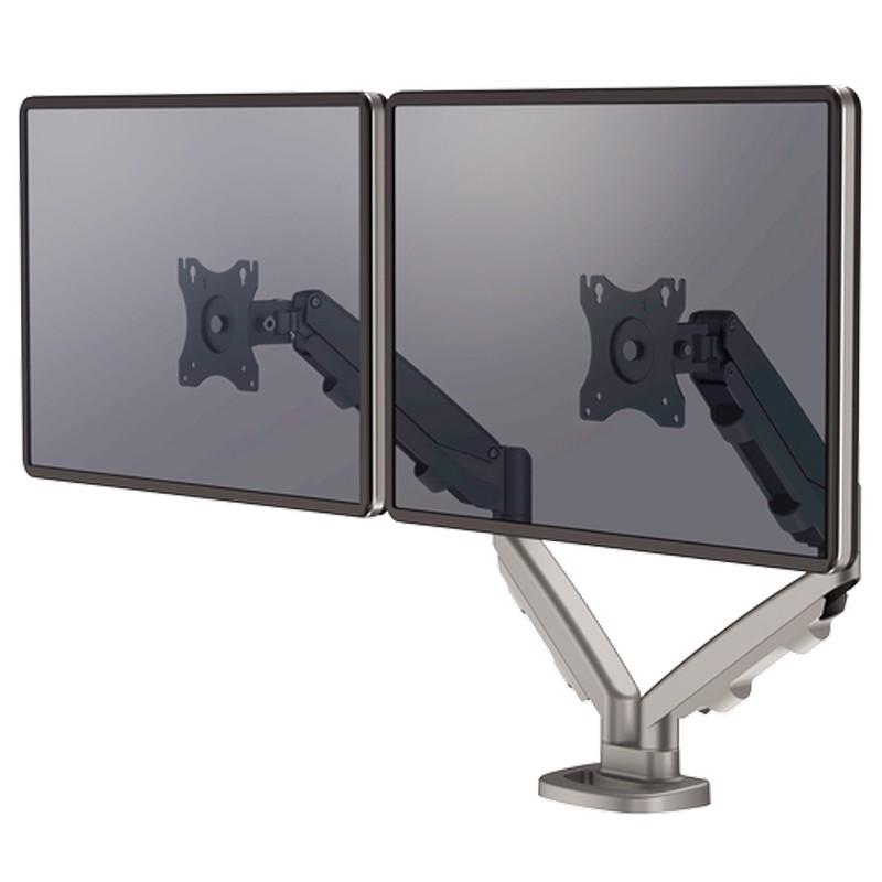Fellowes Brazo para monitor doble Eppa™ Plateado