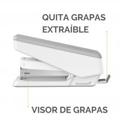 FELLOWES Grapadora EasyPress con protección Microban LX850 Carga completa Blanco