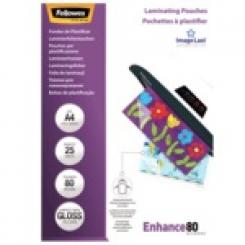 FELLOWES Pack 25 Fundas Plastificar Imagelast 80 micras Brillo A4