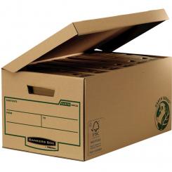 BANKERS BOX Pack de 10 Maxi contenedor de archivos con tapa fija con montaje manual FSC