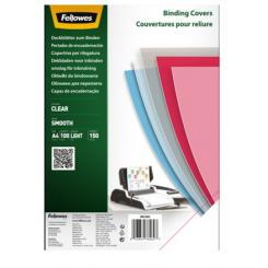 FELLOWES Pack de 100 portadas PET transparente cristal A4 150 micras