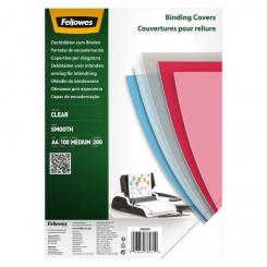 FELLOWES Pack de 100 portadas PET transparente cristal A4 200 micras