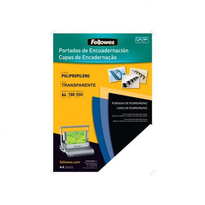 fellowes-pack-de-100-portadas-pp-transparente-a4-450-micras