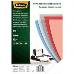 FELLOWES Pack de 100 portadas PVC opaco Verde A4 180 micras