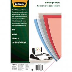 FELLOWES Pack de 100 portadas PVC transparente cristal A4 240 micras