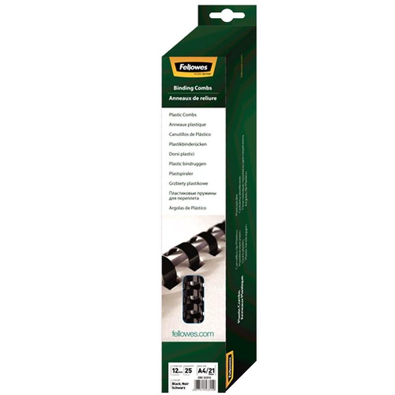 fellowes-pack-de-25-canutillos-negros-12-mm