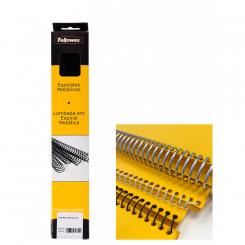 FELLOWES Pack de 25 espirales metálicas Negras 42 mm / paso 5:1