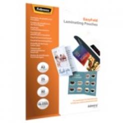 FELLOWES Pack de 25 Fundas de Plastificar Adhesivas EasyFold 80 micras A3