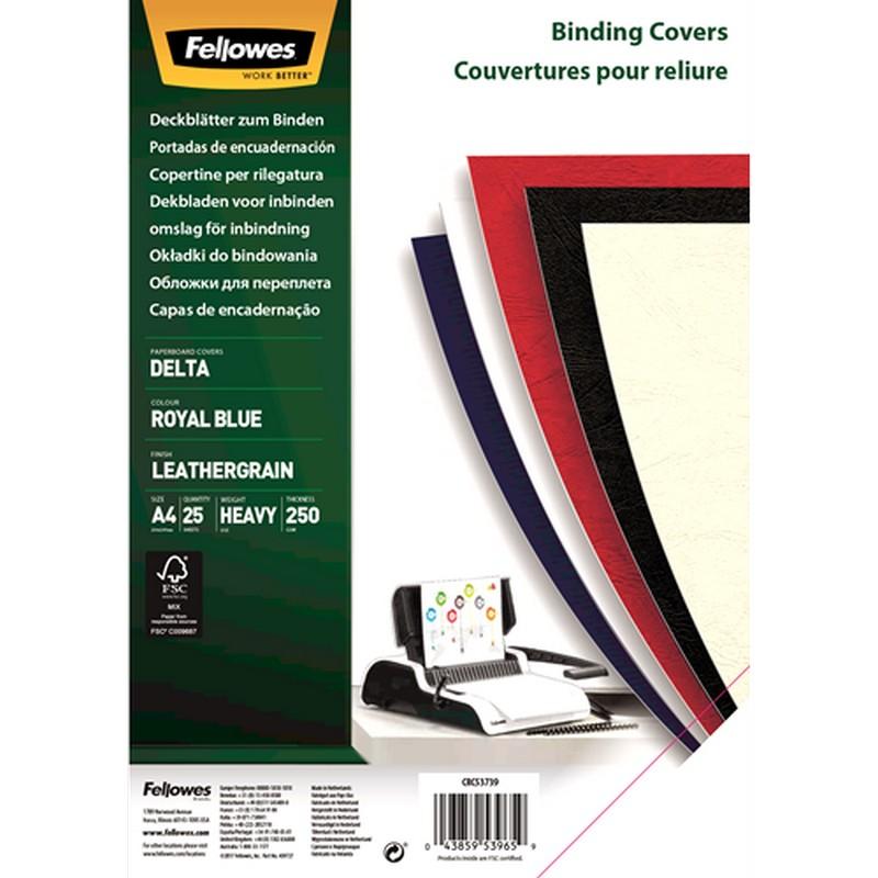 fellowes-pack-de-25-portadas-en-carton-simil-piel-delta-cuero-azul-a4-250-gr