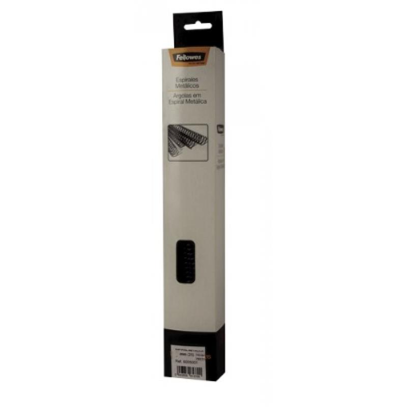 FELLOWES Pack de 50 espirales metálicas Negras 28 mm / paso 5:1