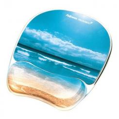 Fellowes Reposamuñecas para teclado Photo Gel Playa Tropical