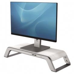 FELLOWES Soporte elevador para monitor con 4 puertos USB Hana Blanco