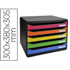 Fichero Cajones Sobremesa EXACOMPTA Big-Box Plus Apaisada Iderama Arlequin 5 Cajones Multicolores