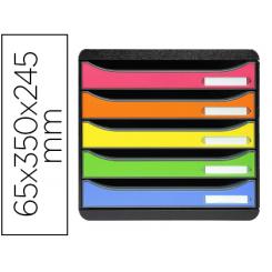 Fichero Cajones Sobremesa EXACOMPTA Big-Box Plus Classic Iderama Arlequin 5 Cajones Multicolores
