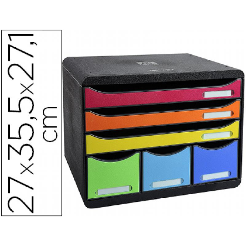 fichero-cajones-sobremesa-exacompta-iderama-arlequin-6-cajones-multicolores-270x355x271-mm