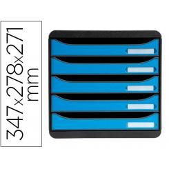 Fichero De Cajones Sobremesa EXACOMPTA Big-Box Clean Safe 5 Cajones Azul