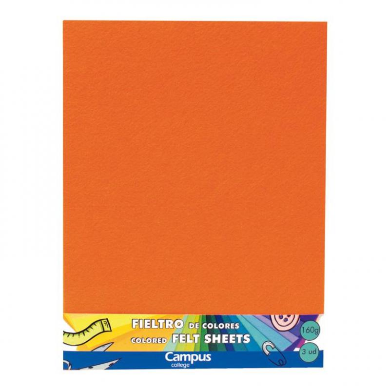 fieltro-campus-23x305-160g-naranja-3-uds