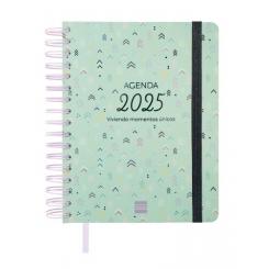 FINOCAM Agenda Anual (2024-25) 16 Meses VITAE Wire-O tapa extradura S/V Apais. 4º 155X217 c/goma Verde