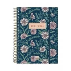 FINOCAM Agenda Anual (2024-25) 18 Meses Internacional espiral tapa PP 2D/P E10 155X212 c/goma Daisy