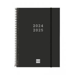 FINOCAM Agenda Anual (2024-25) 18 Meses Internacional espiral tapa PP S/V Apais. E10 155X212 c/goma Black