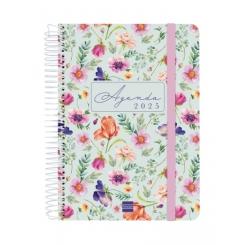 FINOCAM Agenda Anual (2025) CLOE espiral tapa extra c/goma E10 155X212 D/P Verde