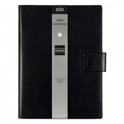 FINOCAM Agenda Anual (2025) DUO DUOUNO espiral c/cubierta sintética c/broche E40 210X297 D/P Negro