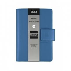 FINOCAM Agenda Anual (2025) DUO DUOUNO espiral c/cubierta sintética c/broche E5 117X181 D/P Azul
