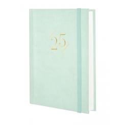 FINOCAM Agenda Anual (2025) DYNAMIC LONDON cosida tapa acolchada Y10 140X204 D/P Menta