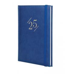 FINOCAM Agenda Anual (2025) DYNAMIC LONDON cosida tapa acolchada Y10 140X204 S/V Azul