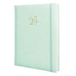 FINOCAM Agenda Anual (2025) DYNAMIC LONDON cosida tapa acolchada Y12 210X270 D/P Menta