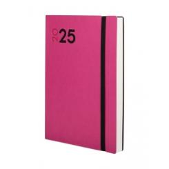 FINOCAM Agenda Anual (2025) DYNAMIC MARA cosida tapa flexible c/goma Y10 140X204 D/P Fucsia