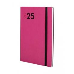 FINOCAM Agenda Anual (2025) DYNAMIC MARA cosida tapa flexible c/goma Y10 140X204 S/V Apais. Fucsia