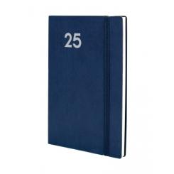 FINOCAM Agenda Anual (2025) DYNAMIC MARA cosida tapa flexible c/goma Y10 140X204 S/V Azul