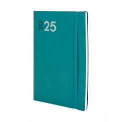 FINOCAM Agenda Anual (2025) DYNAMIC MARA cosida tapa flexible c/goma Y10 140X204 S/V Verde