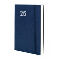 FINOCAM Agenda Anual (2025) DYNAMIC MARA cosida tapa flexible c/goma Y11 165X240 D/P Azul