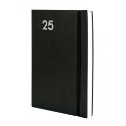 FINOCAM Agenda Anual (2025) DYNAMIC MARA cosida tapa flexible c/goma Y11 165X240 D/P Negro