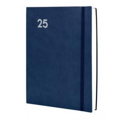 FINOCAM Agenda Anual (2025) DYNAMIC MARA cosida tapa flexible c/goma Y12 210X270 D/P Azul
