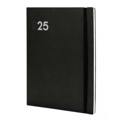 FINOCAM Agenda Anual (2025) DYNAMIC MARA cosida tapa flexible c/goma Y12 210X270 S/V Negro