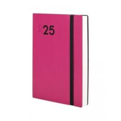 FINOCAM Agenda Anual (2025) DYNAMIC MARA cosida tapa flexible c/goma Y4 120X170 D/P Fucsia