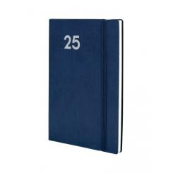 FINOCAM Agenda Anual (2025) DYNAMIC MARA cosida tapa flexible c/goma Y4 120X170 S/V Azul