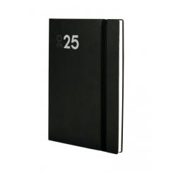 FINOCAM Agenda Anual (2025) DYNAMIC MARA cosida tapa flexible c/goma Y4 120X170 S/V Negro