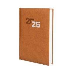 FINOCAM Agenda Anual (2025) DYNAMIC MILANO cosida tapa acolchada Y10 140X204 D/P Marron
