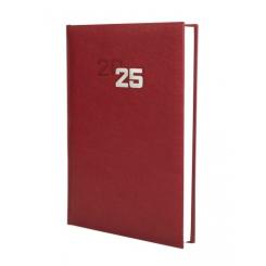 FINOCAM Agenda Anual (2025) DYNAMIC MILANO cosida tapa acolchada Y11 165X240 D/P Burdeos